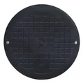 Produktbild: ScarMaxx - Schachtabdeckung Kunststoff, Rund Ø DN400 Schwarz, Klasse A15 bis zu 1,5 Tonnen, für Abwassersysteme aus KG-Rohren, Steigrohr, Abwasserrohr, Korrosions- und Witterungsbeständig