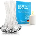 Produktbild: molinoRC 100x Kerzendocht 15cm zum Kerzen Selber Machen [Lange BRENNDAUER] - Dochte für Kerzen perfekt zum Kerzengießen und Kerzen Basteln - Rußfreie Kerzendochte für Kerzen und Kerzenreste