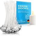 Produktbild: 100x Kerzendocht 15cm zum Kerzen Selber Machen Lange BRENNDAUER - Dochte für ...