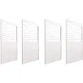 Produktbild: BERLINLODGE 4er-Set Aluminium Schiebetür Für Pergola HxB 206x369cm Weiß Terrassenüberdachung Lamellenpaneel Modul