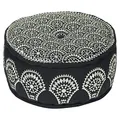 Produktbild: MARRAKESCH Pouf Hocker aus Baumwolle Amaya Inklusive Füllung ø 50cm Rund Bodenkissen als Orientalische Dekoration