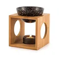 Produktbild: pajoma Duftlampe Fire aus Bambus/Keramik, L 12 x B 12 x H 12,5 cm