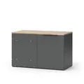 Produktbild: Vicco Eckkommode Wido, Anthrazit, 80 x 50 cm Eck Kommode mit Tür, zur Aufbewahrung und platzsparenden Nutzung in Ecken