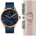Produktbild: WITHINGS - SCANWATCH 2 - rosé gold blue / 38mm + Gratis Lederarmband rosa