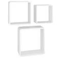Produktbild: vidaXL Wandregal, Würfelregale 3 Stk. Weiß MDF