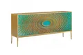 Produktbild: KAWOLA Sideboard, 4 Türen Glas grün/gold 180/85/40 (B/H/T)