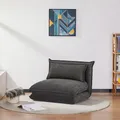 Produktbild: [en.casa] Schlafsessel Umeå 59x85,5x67 cm Sessel mit Schlaffunktion Schlafsofa Relaxsessel Bodensessel Gästesofa Cord Grau