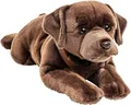 Produktbild: Uni-Toys Kuscheltier Labrador, liegend - braun o. schwarz - 60 cm - Plüsch-Hund, Plüschtier, zu 100 % recyceltes Füllmaterial