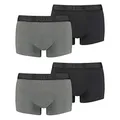 Produktbild: Puma Herren Shortboxer Unterhosen Trunks 4er Pack, Wäschegröße:L, Artikel:-008 Dark Grey Melange/Black