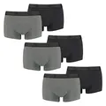 Produktbild: PUMA 6 er Pack Short Boxer Boxershorts Men Pant Unterwäsche kurz 100000884, Farbe:008 - Dark Grey Melange/Black, Bekleidungsgröße:L
