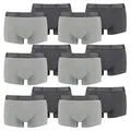 Produktbild: PUMA 12 er Pack Short Boxer Boxershorts Men Pant Unterwäsche kurz 100000884, Farbe:008 - Dark Grey Melange/Black, Bekleidungsgröße:L