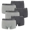 Produktbild: PUMA 6 er Pack Short Boxer Boxershorts Men Pant Unterwäsche kurz 100000884, Farbe:008 - Dark Grey Melange/Black, Bekleidungsgröße:L