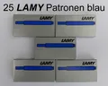 Produktbild: 25 LAMY Patronen T10 blau - 5 Schachteln mit je 5 Patronen blaue löschbare Tinte