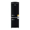 Produktbild: SEVERIN Doppeltür Kühl- & Gefrierschrank, Retro-Design mit Chrom-Details, No Frost + Fast Cooling/Freezing-Funktion, LED-beleuchtet, Kühlbereich 0-8°C, 315 L Volumen, 41 dB, schwarz, RKG 8998 [EEK E]