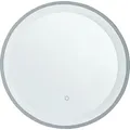 Produktbild: BELIANI Wandspiegel 58 cm mit LED Beleuchtung Rund Antibeschlagsystem Touch Sensor Badezimmer Modern - Silber
