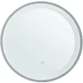 Produktbild: Beliani Badspiegel, Silber, Glas, Rund, 60x60x4 cm, Badezimmer, Badezimmerspiegel, Badspiegel