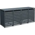 Produktbild: Westmann Mülltonnenbox 4-fach mit Deckel,anthrazit,264 x 80 x 116 cm (B x T x H)