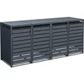 Produktbild: Westmann Mülltonnenbox Kubus Metall 4er Box 240, Anthrazit 116 x 264 x 80 cm