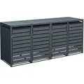 Produktbild: Westmann - Mülltonnenbox 4-fach Mit Deckel, Anthrazit, 264 X 80 X 116 Cm (b X T X H)