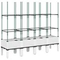 Produktbild: vidaXL Pflanzkübel mit Rankgitter Weiß 160x40x142,5 cm PP - Weiß