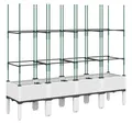 Produktbild: vidaXL Pflanzkübel, Pflanzkasten mit Rankgitter Weiß 160x40x142,5 cm PP