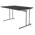 Produktbild: Kerkmann Schreibtisch anthrazit rechteckig, C-Fuß-Gestell chrom 120,0 x 80,0 cm