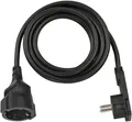 Produktbild: Verlängerungskabel mit Winkel-Flachstecker 3m H05VV-F3G schwarz 1168980030