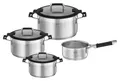 Produktbild: RÖSLE Silence Pro Kochtopf-Set 4-teilig Topfset Edelstahl mit Glasdeckel