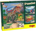 Produktbild: HABA Puzzles Dinosaurier, Kinderpuzzle, Puzzle, Kinder, ab 4 Jahren, 3 x 24 Teile, 1303377001