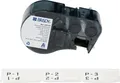 Produktbild: Brady, M4-1-425-FP, Fahnen-Etiketten, P-Form, Polypropylen, weiß, matt, 29,97 x 20,02 mm, permanent (120 Etiketten) (177005)