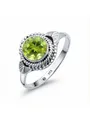Produktbild: mantraroma Silberring MANAIA aus 925 Silber mit Peridot (Ring mit Schmuckbeutel), Damenring aus 925er Silber