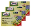 Produktbild: 3x Toppits Bienenwachstücher zum Abdecken, Einwickeln und Aufbewahren - 2'er Set