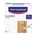 Produktbild: Hansaplast Classic Pflaster | Atmungsaktive Wundauflage | Zuschneidbares Heftpflaster | 5 m x 4 cm