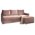 Produktbild: Masseno Ecksofa, Lila, Holz, 3-Sitzer, L-Form,L-Form, 206x143 cm, Wohnzimmer, Sofas & Couches, Wohnlandschaften, Ecksofas