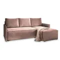 Produktbild: MASSENO Ecksofa mit Schlaffunktion Perusi , lila/violett , Maße (cm): B: 206 H: 85