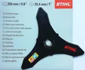Produktbild: STIHL Dickichtmesser 3-Zahn 250mm Bohrung 25,4mm original Ersatzteil