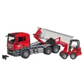 Produktbild: BRUDER Spielzeug MAN TGS LKW m. Abrollcontainer + Schäffer Hoflader 2630 / 03767