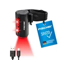 Produktbild: Fischer LED-Akku Rücklicht Twin Stop schwarz, 360° Beleuchtung, USB, NEU