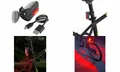Produktbild: FISCHER Fahrrad Akku Rücklicht TWIN mit Bodenbeleuchtung POWER LED aufladbar USB
