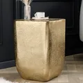 Produktbild: Beistelltisch UNIT - 45cm - gold - Metall - Hammerschlag - handmade - Nachttisch