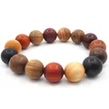 Produktbild: Tibetische Armband Mala Buddhist Buddha Meditation 15mm Natürliche Holzperle ...
