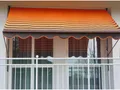 Produktbild: Angerer Klemmmarkise (braun orange gestreift, 250 cm breit)