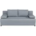 Produktbild: P & B Schlafsofa, Silber, Textil, 2-Sitzer, Füllung: Schaumstoffflocken, 190x80x75 cm, Liegefunktion, Rücken echt, Wohnzimmer, Sofas & Couches, Schlafsofas, Schlafsofas mit Bettkasten