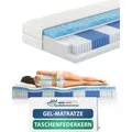 Produktbild: AM Qualitätsmatratzen | Premium Gelschaum-Taschenfederkernmatratze - 160x200 cm - H3 - 1000 Federn