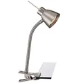 Produktbild: Globo LED Schreib Tisch Klemm Leuchte Schlaf Zimmer Beistell Lampe FLEXO Spot Beleuchtung 2476L, Silber, medium, 9007371343430