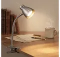 Produktbild: GLOBO LIGHTING Klemmleuchte, Leuchtmittel inklusive, Warmweiß, LED Schreibtischleuchte Klemmleuchte Schlafzimmer Tischlampe silber
