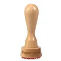 Produktbild: Personalisierter Holzstempel, rund, mit eigenem Text oder Logo, Ø 40mm
