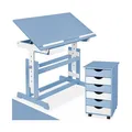 Produktbild: tectake Höhenverstellbarer Schreibtisch, elektrisch, Tischplatte neigbar und 7-fach höhenverstellbar, 63 bis 94 cm, pflegeleicht