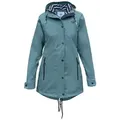 Produktbild: MADSea Regenjacke Friesennerz Petrolblau taillierter Regenmantel mit maritimen Innenfutter blau 52