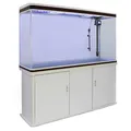 Produktbild: MonsterShop 300 Liter Heimaquarium Aquarium mit Unterschrank Aquariumkobination mit LED-Licht in Weiß 70cm H x 120cm B x 39cm T
